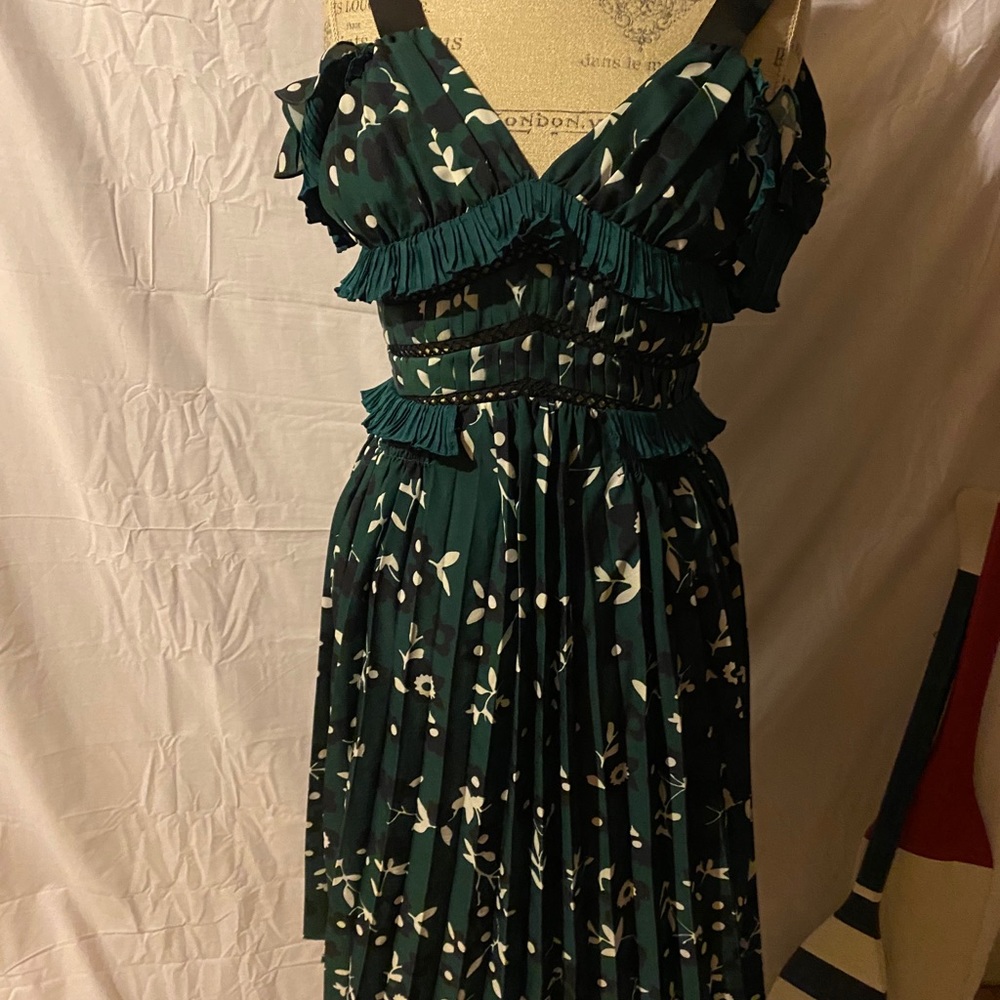 Self Portrait green floral dress